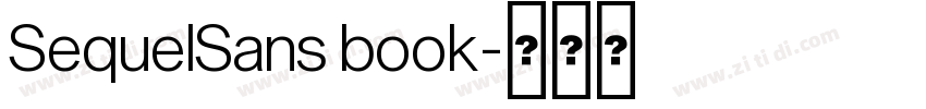 SequelSans book字体转换 SequelSans book字体转换